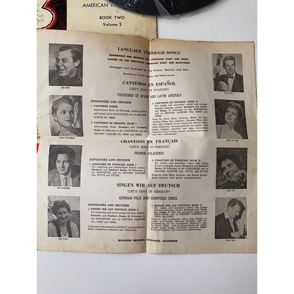 Language Through Songs Cantemos En Espanol Book II Volume 2 1961 Lp Insert  VG+ - Picture 6 of 10
